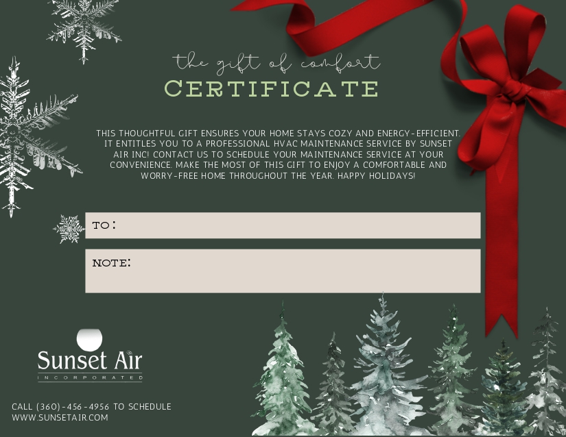 Image of a Christmas themed gift certificate label
